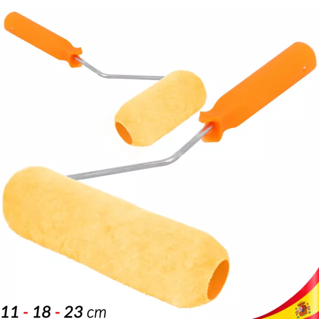 Rodillos de Pintura Antigoteo en Felpa Anti Goteo 11 18 y 23 cm Mango Largo Pelo