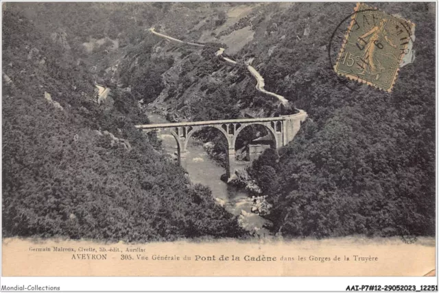 AAIP7-12-0654 - Vue Generale Du Pont De La Cadene Dans Les Gorges De La Truyere