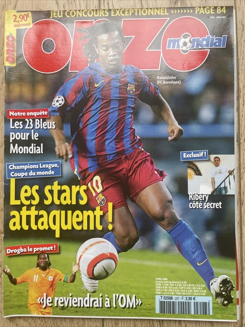 RONALDHINO "ONZE D'OR" + NICOLAS ANELKA - DOUBLE POSTER ONZE MONDIAL - COLLECTOR