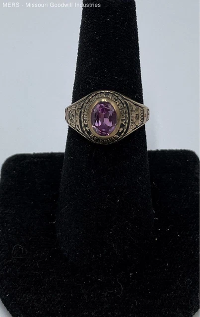 10k white shop gold class ring