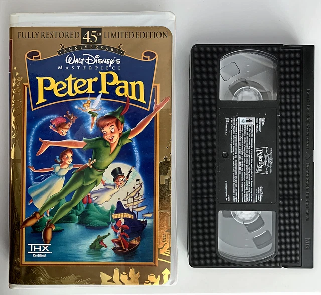 Vhs Menu PETER PAN VHS Walt Disney chef-d'œuvre 45e anniversaire. Edition ...