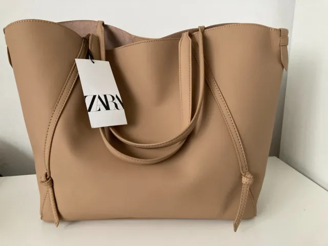 ZARA  tote shopper large laptop shoulder bag NEW