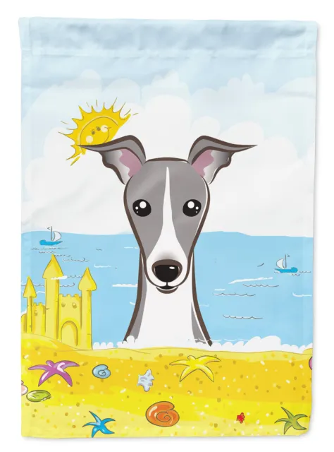 Italian Greyhound Summer Beach Flag Garden Size BB2104GF