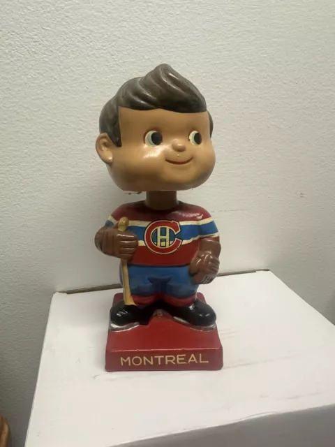 Vintage 1960s Montreal Canadiens Nodder Bobblehead Japan NHL Vintage Rare