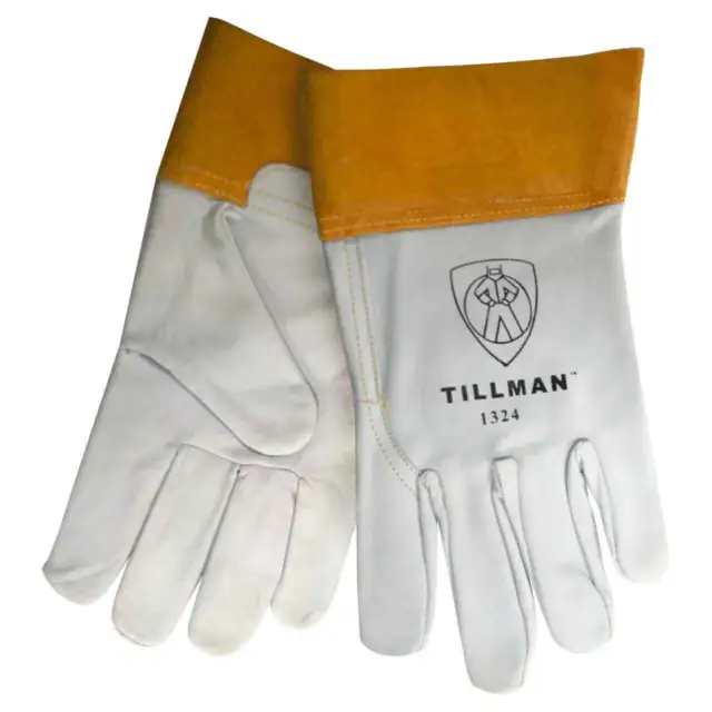 Tillman 1324 Top Grain Goatskin TIG Welding Gloves 2" Cuff Small