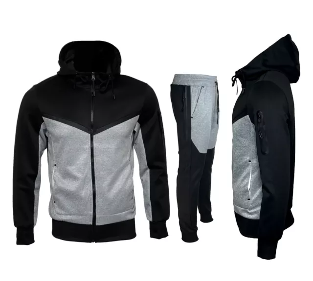 ensemble veste capuche jogging furia rossa 2024 noir et gris T230-A