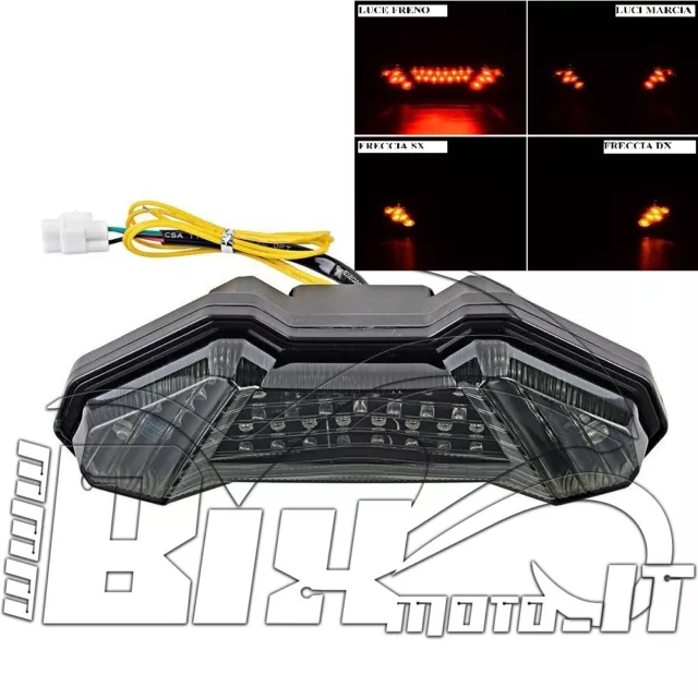 Faro Posteriore Stop A Led Indicatori Direzionali Yamaha Mt09 Fz09 Tracer Fume'