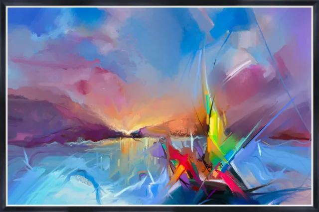 Abstract Sea Sailboat Wall Painting Art Canvas Painting Picture Posters Prints