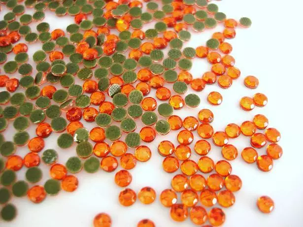 144/1440  Hot Fix Iron On Rhinestone/Halloween Color *FREE SHIP* SS16 4mm-Orange