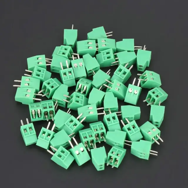 50 pezzi morsetti 2 pin 2,54 mm set connettori PCB per PCB