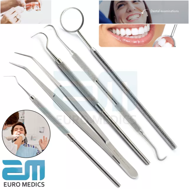 Dental Tooth Cleaning Kit Dentist Examination Tools Calculus Plaque Flos Remover