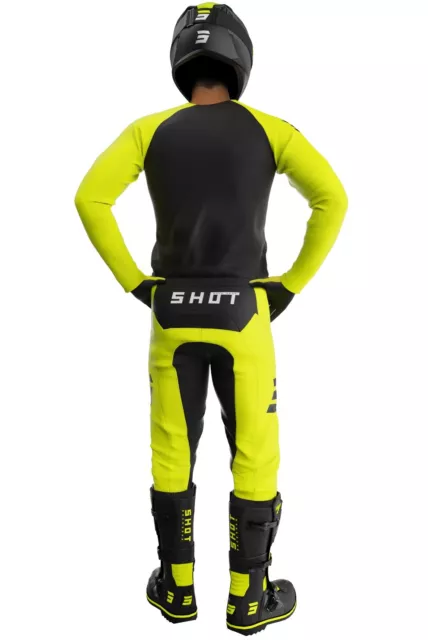 Combinaison Complet Cross Enduro Maillon Pantalon Shot MX Raw Escape Noir Yellow 2