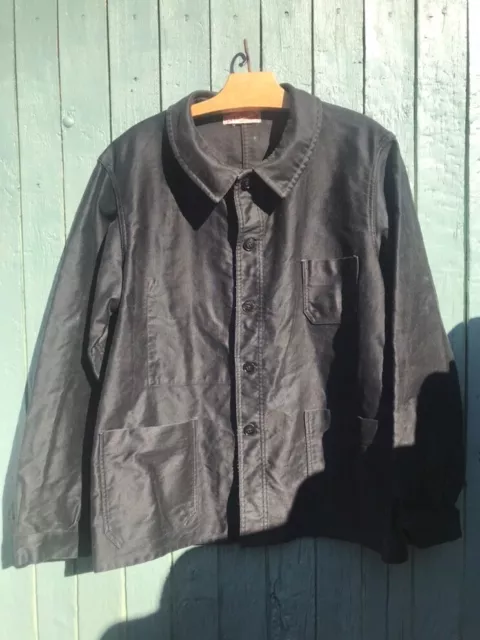 French Vintage Black Moleskin 40’s Jacket