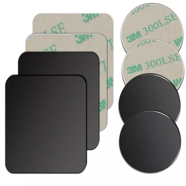 Pieza / Placa Metal Adhesiva 3M Para Soporte Teléfono Magnético (Negro)