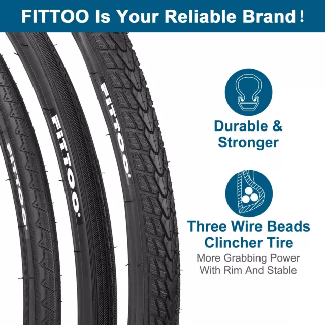 Fittoo Road Bike Bicycle Tire Tyre 700X23c/25c/28c/35c/38c/40c/50c Vintage