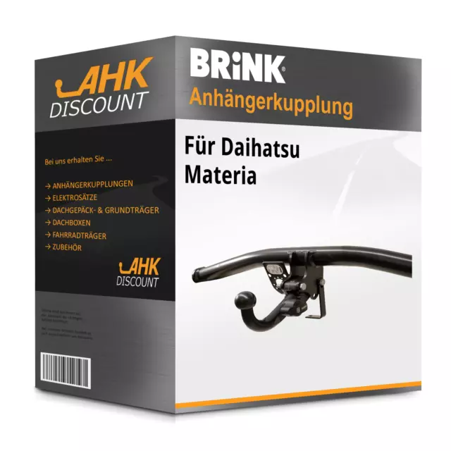 Für Daihatsu Materia 10.2006-jetzt BRINK Anhängekupplung abnehmbar NEU
