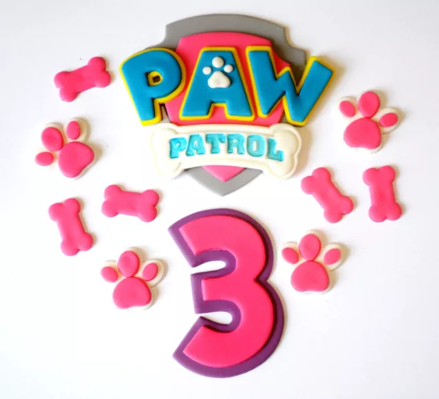 Paw Patrol Girl Cake Toppers! Set With A Number - Choose Your Size...  Awesome!!