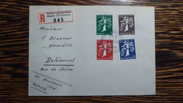 Schweiz - Brief / FDC Mi.-Nr. 348/51 - Schweizerische Landesausstellung (S1)