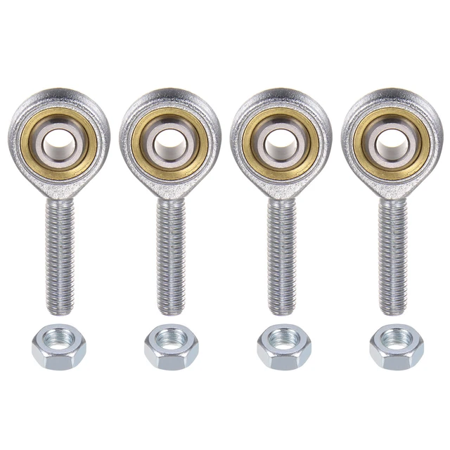 4pcs SA6TK POSA6 M6 Male Rod End Bearing M6x1 Right Hand Thread,Includes Jam Nut
