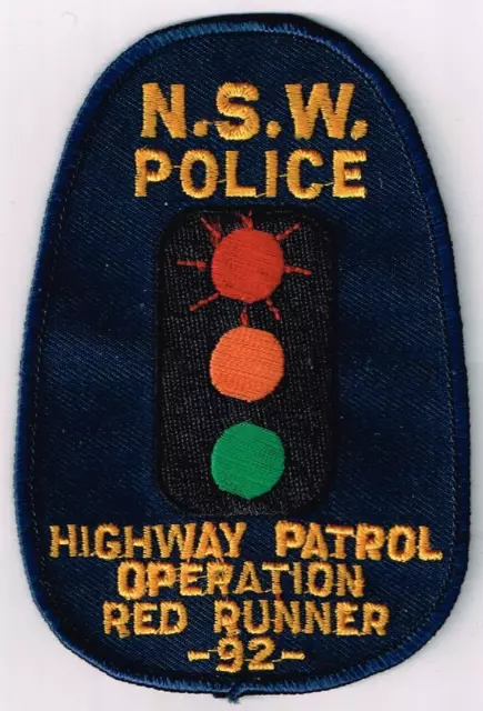 New South Wales Police, Australia - 1992 Highway Patrol - Op. Red Runner patch