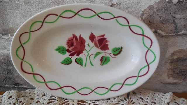 Ancien Petit Ravier Plat   Niderviller    Decor  Roselyne
