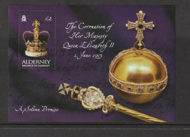 ALDERNEY 2003 Coronation Mini sheet - SG A203 - u/m