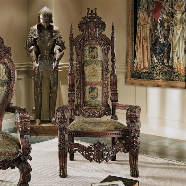 AF1038 - Lord Raffles Lion Throne Chair - Mahogany Historical Replica