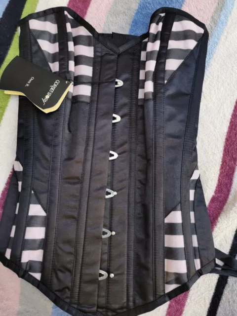 Corsetto Story Mesh nero bambino rosa overbusto taglia 6 UK