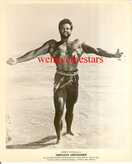 VINTAGE STEVE REEVES Beefcake Muscle Sexy Handsome '59 Hercules Pub ...