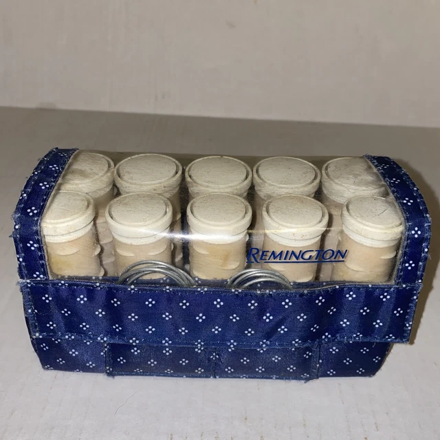 Remington Travel Express Hot Rollers Model H1012 Blue Calico Soft Travel Case