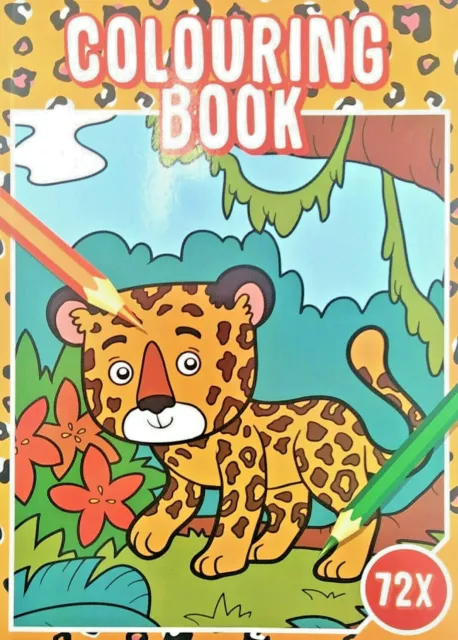Dschungel Malbuch für Kinder mit 72 Ausmalbilder Wilde Tiere Zeichnen Malen