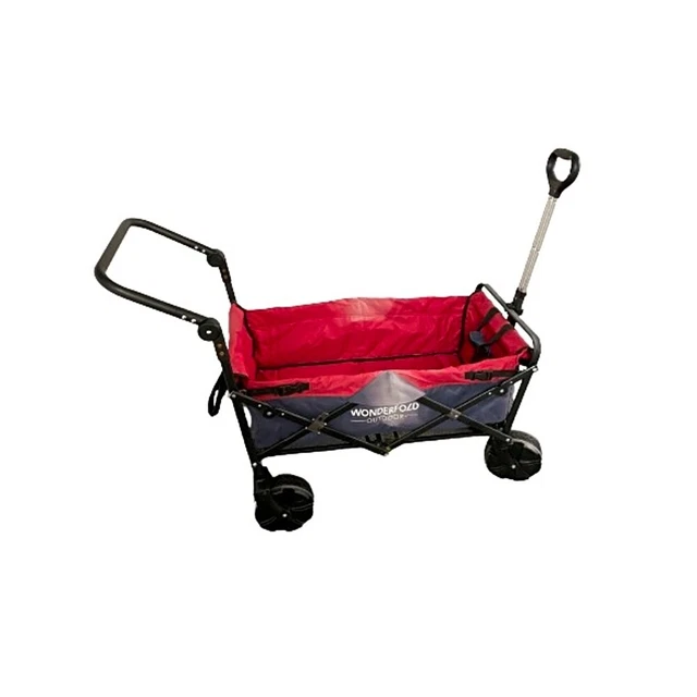 Wonderfold 2-in-1 Folding Utility Wagon Push Pull Storage Buggy Cart
