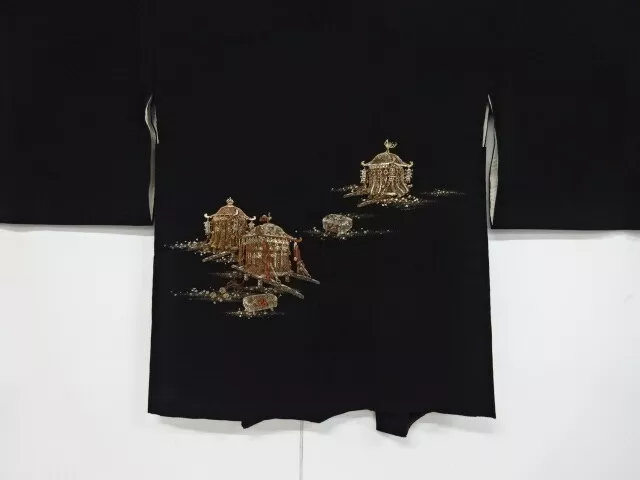 79241# Japanese Kimono / Haori / Urushi / Woven  Mikoshi Float