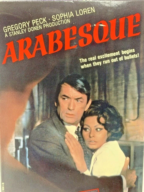 ARABESQUE VHS 1966 Stanley Donen Film Gregory Peck Sophia Loren 1991 ...