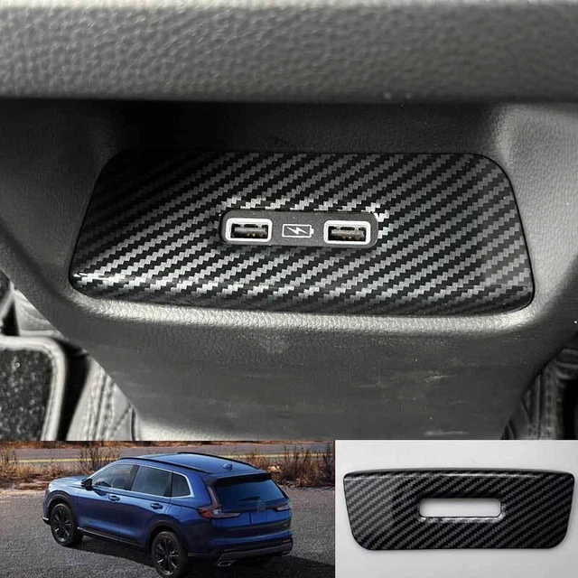 FOR HONDA CRV CRV 20232024 Carbon Fiber Rear USB Socket Charger Cover