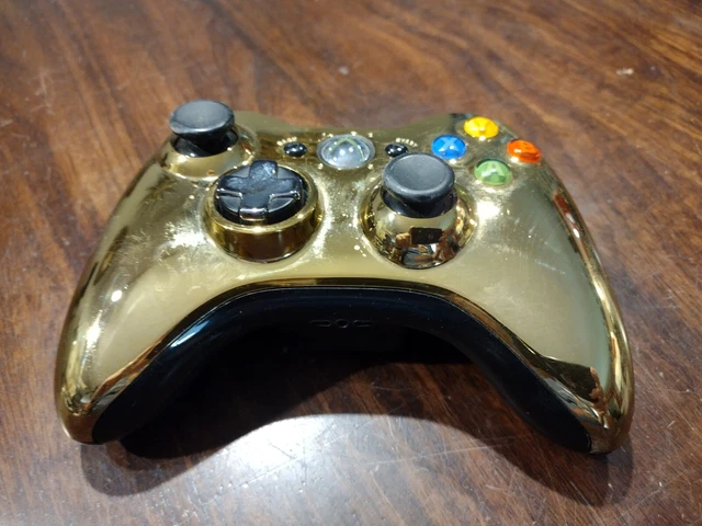 Microsoft Xbox 360 Wireless Gold Chrome Special Edition Controller Microsoft Xbox 360 Wireless Gold Chrome Special Edition Controller