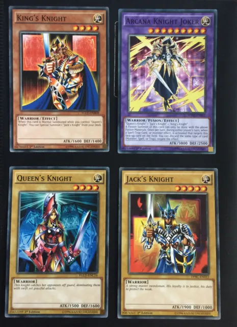 Yugioh King's + Jack's + Queen's + Arcana Knight Joker Common Mixed Sets + Eds