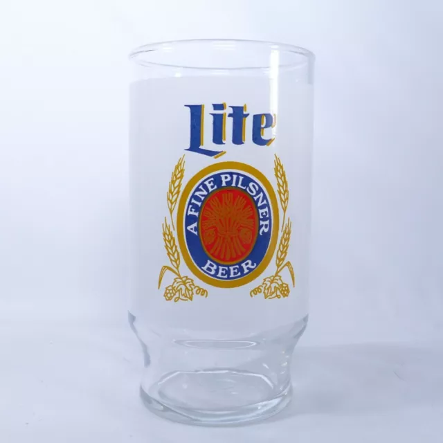 Miller Lite 12oz Beer Glass A Fine Pilsner Beer Breweriana Bar Man Cave