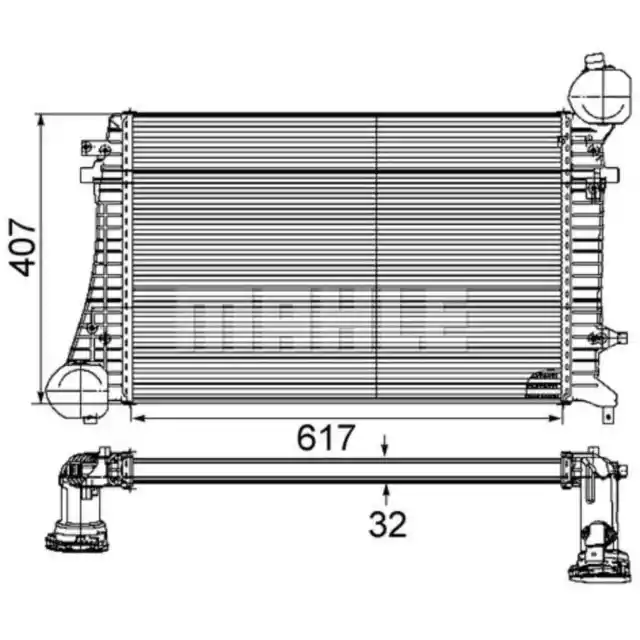 Ladeluftkühler MAHLE CI 164 000P für VW Passat B6 Variant