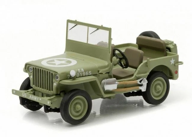NEUF GREENLIGHT 1:43 1944 Jeep Willys C7 US Armée Étoile Sur Capot Vert