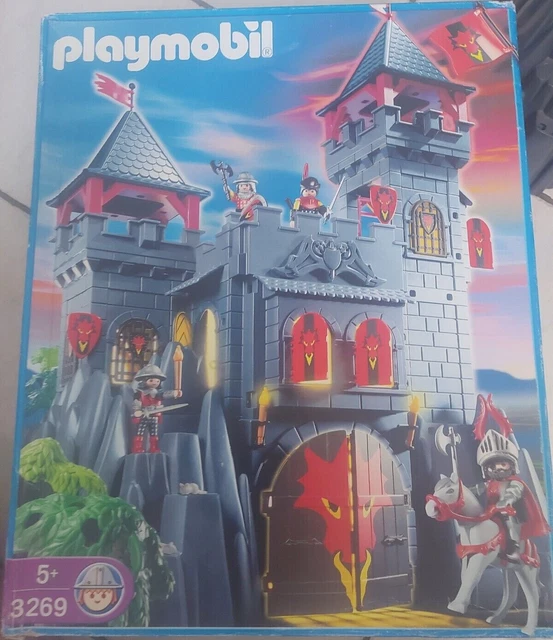 PLAYMOBIL 3269 CHÂTEAU fort Dragon rouge Set 3269 Porte noire 30247670