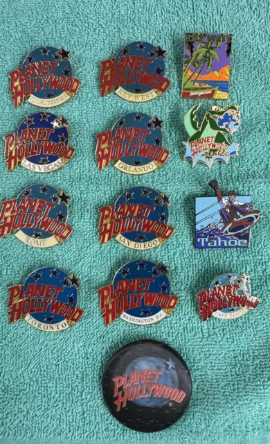 Planet Hollywood 13 Pin Lot. Ft. Lauderdale, KW, Orlando, Lake Tahoe, Rome