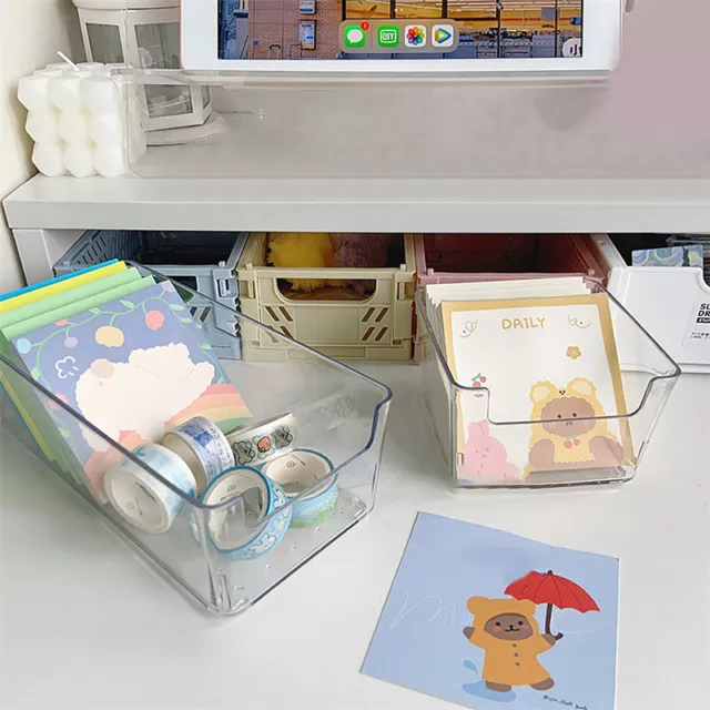 Acrylic Storage Box Transparent Desktop Organizer Large Capacity Storage Box Sp