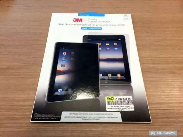 3M 98-0440-5184-9 Vikuiti Portrait Blickschutzfolie für Apple iPad 1 Serien, NEU