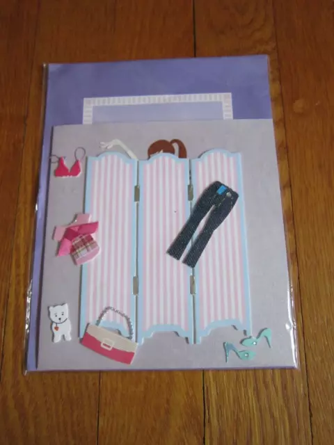 Burgoyne Blank Greeting Note Card Dressing Room Screen Girl Woman Heels 3D art