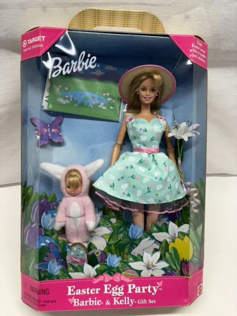 1999 Easter Egg Party Barbie & Kelly Gift Set Target Special Edition 25790 NIB