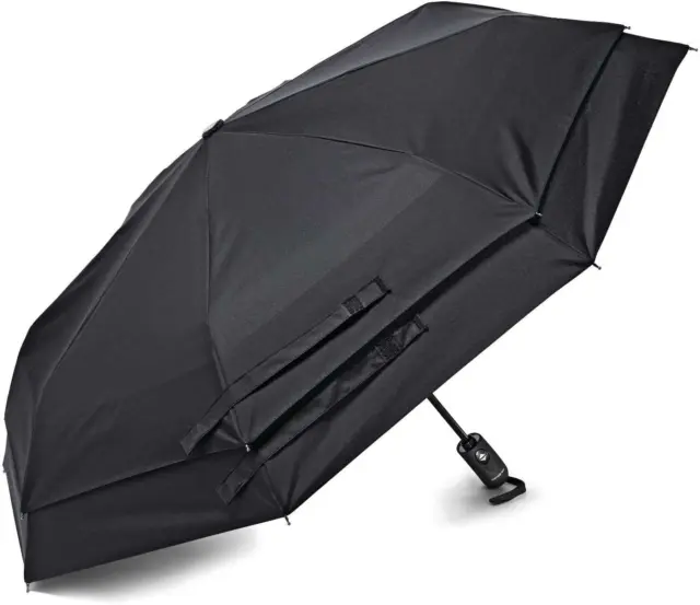 Samsonite Windguard Auto Open/Close Umbrella, Black, One Size