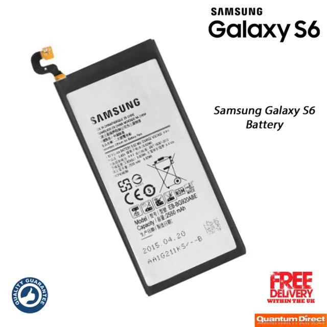 Premium Quality Samsung Galaxy S6 SM-G920F Replacement Battery 2550mAh 0 Cycles