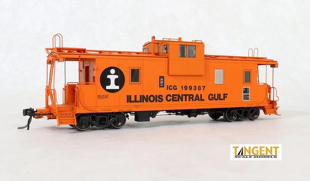 TANGENT HO ICG Orange I-Ball Repaint 1974 IC Centralia Steel Wide-vision Caboose