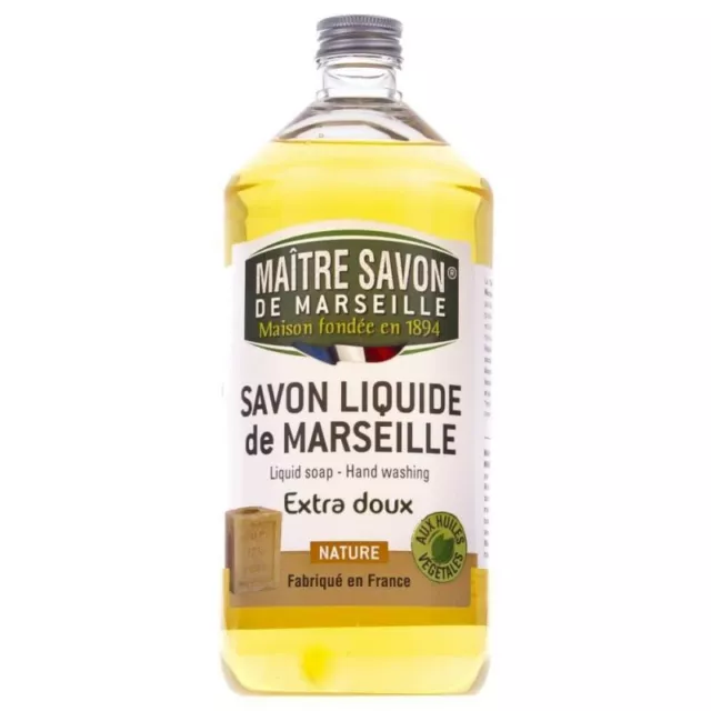 Marseille natural liquid soap 1000 ml, Maître Savon